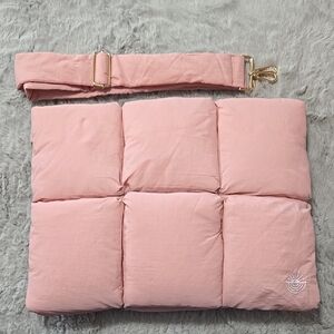 Pink Quilted Crossbody Bag